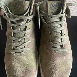 Gourmet Olive Green Suede Sneakers